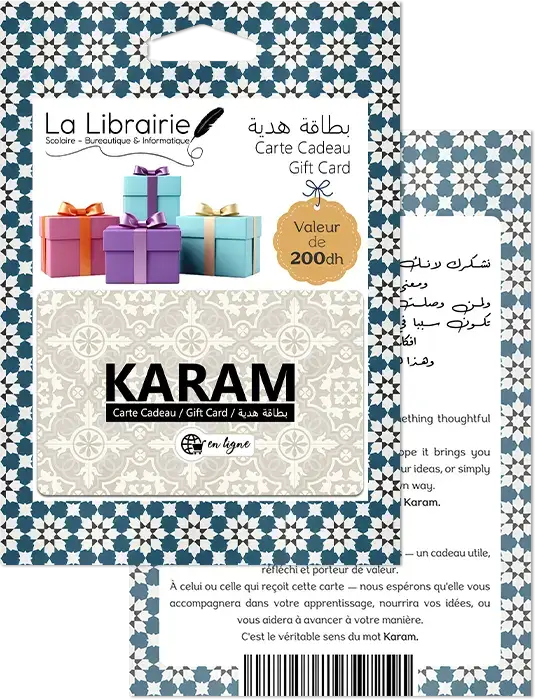 Impression grand format en ligne Packaging de la Carte cadeau en ligne - KARAM en ligne