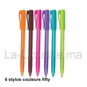 Image du produit Pochette 6 stylos couleurs fifty