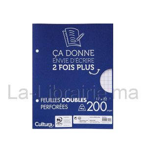 Image du produit Pochette doubles feuilles blanches - 17 x 22 cm