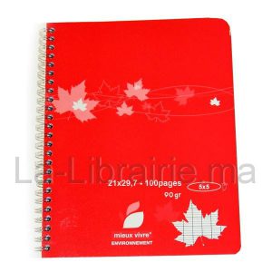 Image du produit Cahier 96 pages spirale 21 x 29,7 cm - 90 grammes