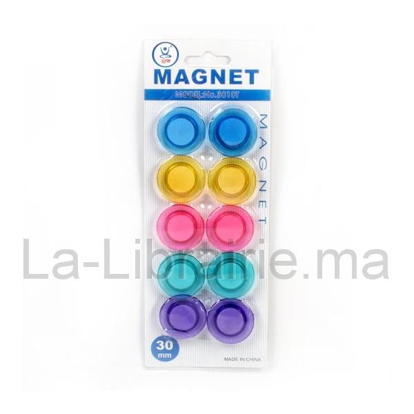 FINDMAG Lot de 30 petits aimants ronds puissants en céramique pour loisirs créatifs, cuisine, réfrigérateur, science – 2,5 cm