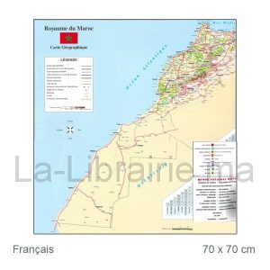 Image du produit Carte du Maroc - Français 70 x 70 cm