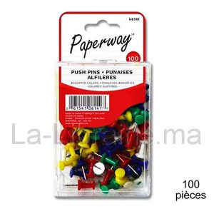 Image du produit Boite 100 punaises couleurs