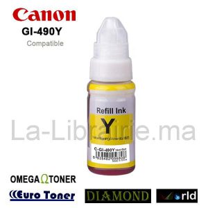 Image du produit Bouteille d'encre CANON compatible JAUNE - GI-490Y