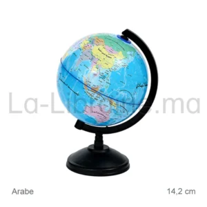 Globe terrestre en arabe format moyen 14,2 cm