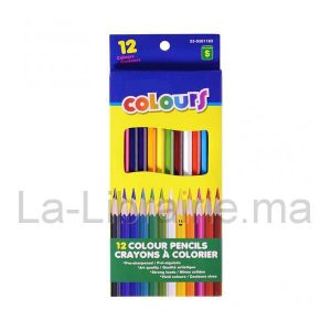 Image du produit Boite 12 crayons de couleurs long