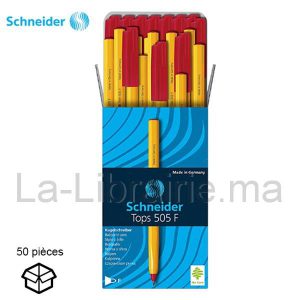 Image du produit Boite 50 stylos à bille rouge pointe fine - SCHNEIDER