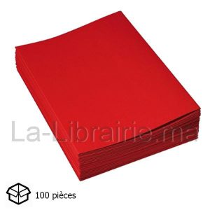 Image du produit Ramette 100 chemises cartonnées rouge - 24 x 32 cm
