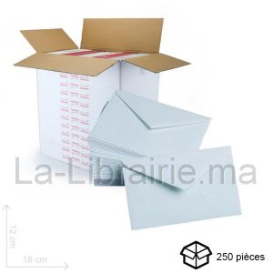 Image du produit Boite 250 enveloppes blanche pochette - 12 x 18 cm