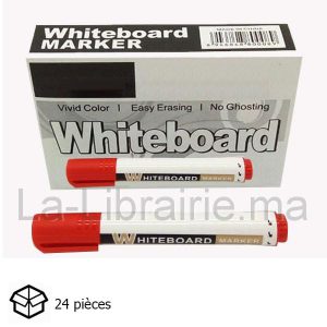 Image du produit Boite 24 marqueurs tableau blanc - Rouge