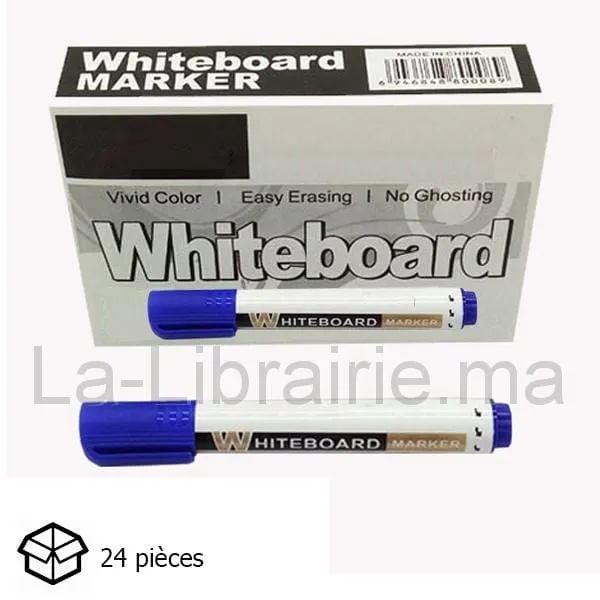Image du produit Boite 24 marqueurs tableau blanc - Bleu