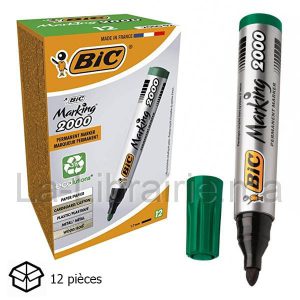 Image du produit Boite 12 marqueurs permanent vert- BIC