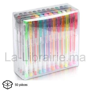 Image du produit Boite 50 stylos gel à paillettes