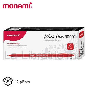 Image du produit Boite 12 stylos feutre plus pen 3000 rouge 0,4 mm - MON AMI