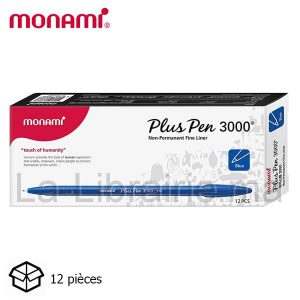 Image du produit Boite 12 stylos feutre plus pen 3000 bleu 0,4 mm- MON AMI