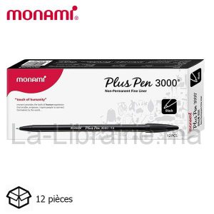 Image du produit Boite 12 stylos feutre plus pen 3000 noir 0,4 mm - MON AMI