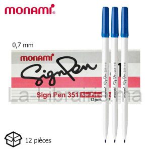 Image du produit Boite 12 stylos sign pen 351 bleu  0,7 mm - MON AMI