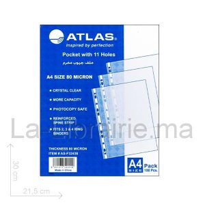 Image du produit Pochette perforée transparente - 21 x 29,7 cm