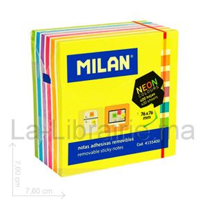 Image du produit Bloc 400 colles notes 76 x 76 mm - MILAN