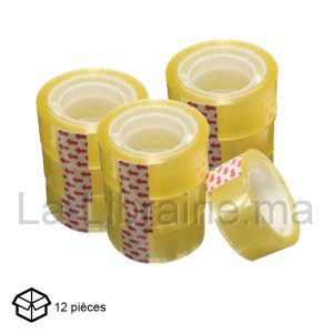Image du produit Lot de 12 rouleaux scotch transparent 18 mm