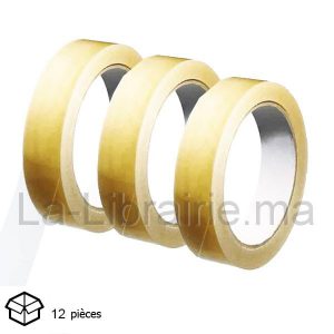 Image du produit Lot de 12 rouleaux adhésifs havane transparent 20 mm
