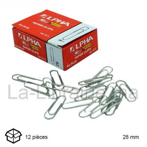 Image du produit Lot de 12 boites trombone en acier - 28 mm