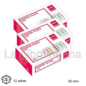 Image du produit Lot de 12 boites trombone plastifié - 28 mm