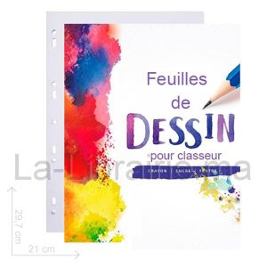 Image du produit Pochette feuilles dessin mobiles blanches - 21 x 29,7 cm