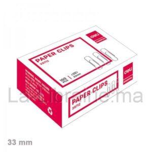 Image du produit Boite 100 trombones en acier - 33 mm