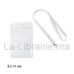 Image du produit Badge avec file blanc - 9 x 11 cm