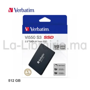Disque dur interne VERBATIM SSD 512 GB SATA III 2,5''