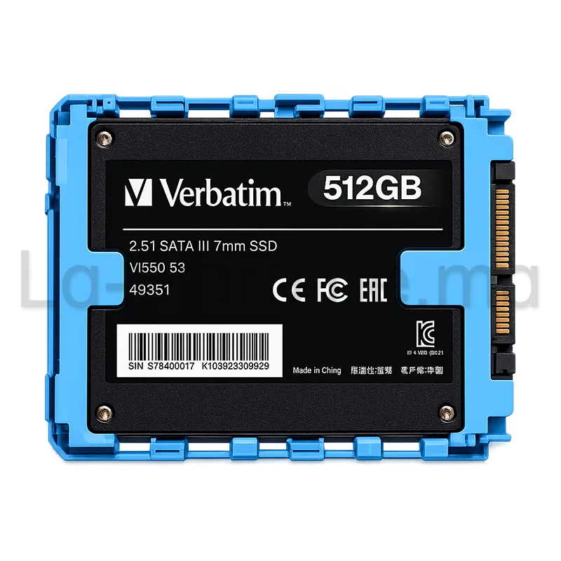 Disque dur interne VERBATIM SSD 512 GB SATA III 2,5''