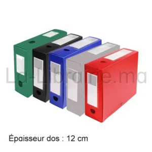 Image du produit Boîte d’archives en plastique 12 cm, format 24 x 32 cm avec bouton de fermeture