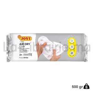 Pâte à modeler Jovi Air Dry Clay pure white de 500 g, blanche pure
