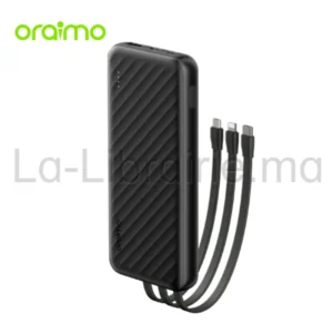 Power bank 10000mAh, 12W, câbles intégrés Lightning / USB-C / Micro-USB