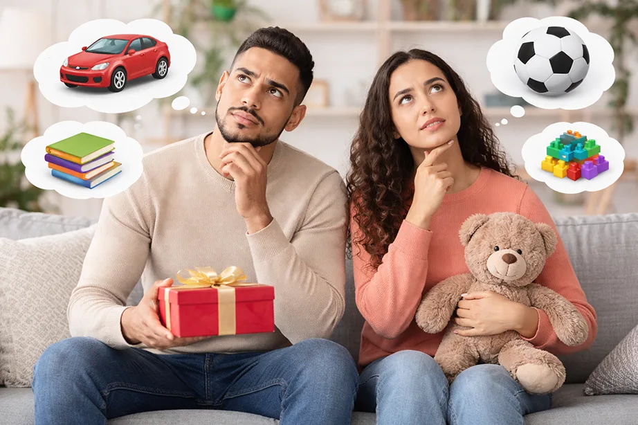 Parents réfléchissant au meilleur cadeau à offrir à leur enfant