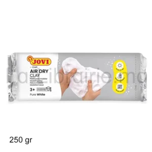Pâte à modeler Jovi Air Dry Clay Pure White de 250 g, blanche pure