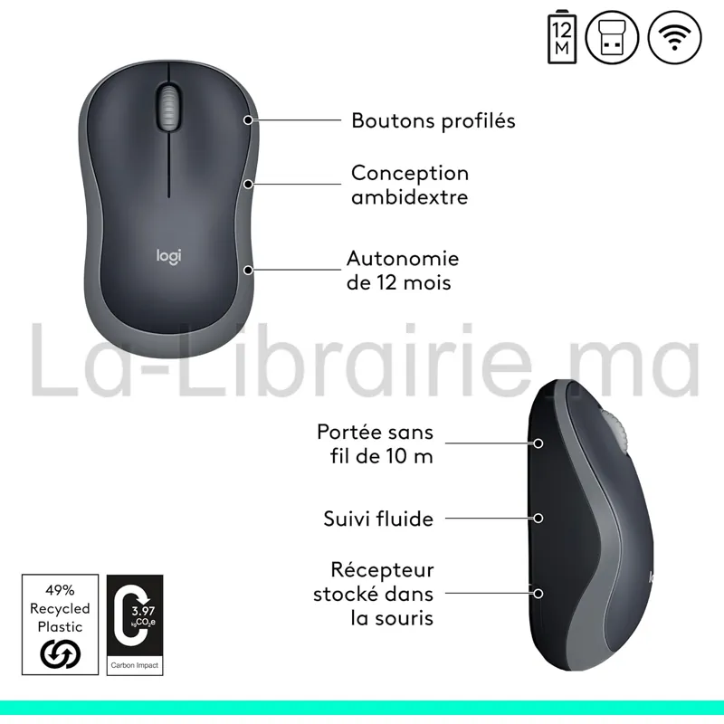 Souris sans fil Logitech M185