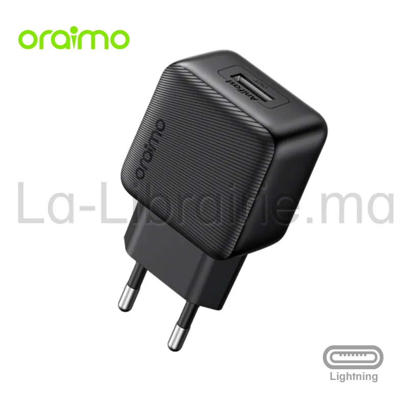 Chargeur Lightning rapide 10W Oraimo PowerCube 10 Sleek