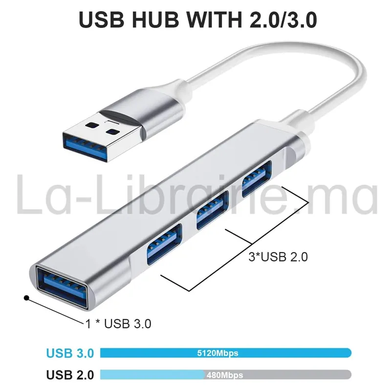 hub USB 3.0 ajoute 4 ports USB
