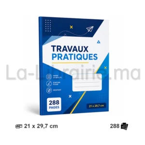 Cahier travaux pratiques 288 pages format A4 21 x 29,7 cm