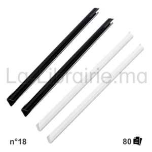 Serre-feuilles n°18 en plastique capacité 80 feuilles pour reliure de documents A4