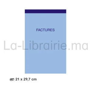 Carnet de factures français format A4 21 × 29,7 cm