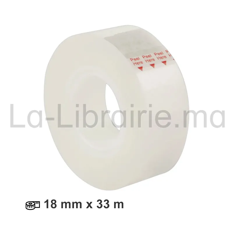Ruban adhésif transparent Crystal 18 mm x 33 m