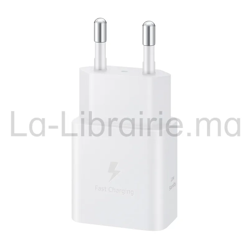 Chargeur rapide USB-C 25W pour smartphone Android et iPhone compatible Power Delivery.