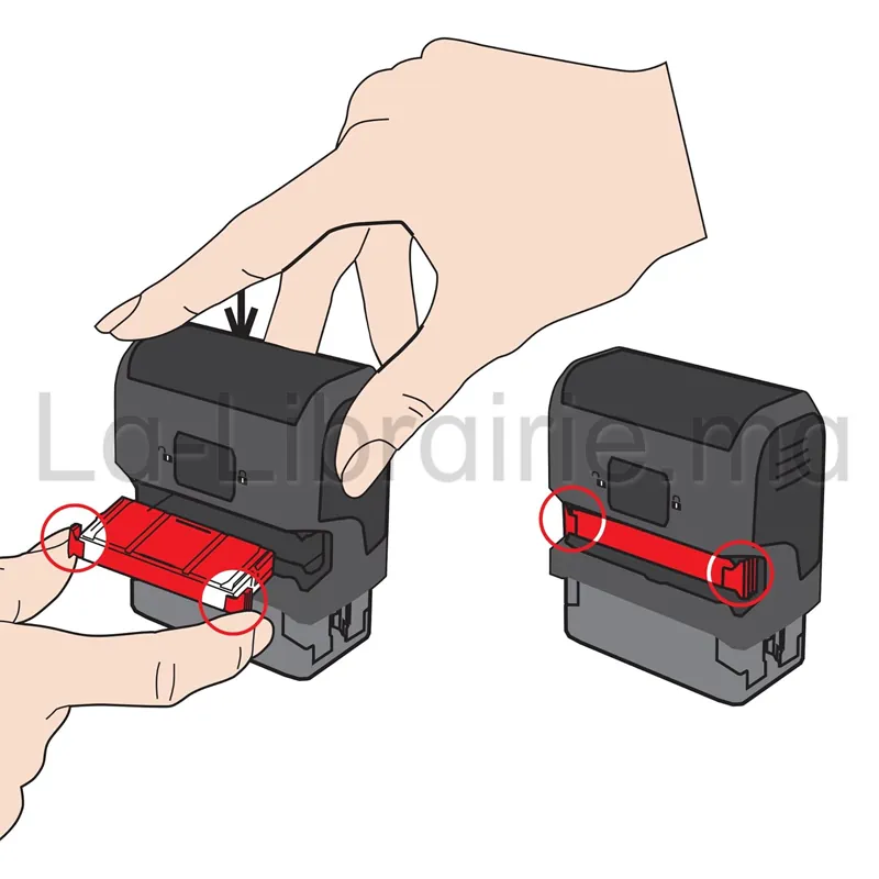 Cartouche d’encrage bleue pour tampon encreur automatique TRODAT