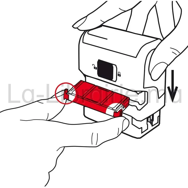 Cartouche d’encrage bleue pour tampon encreur automatique Trodat Printy