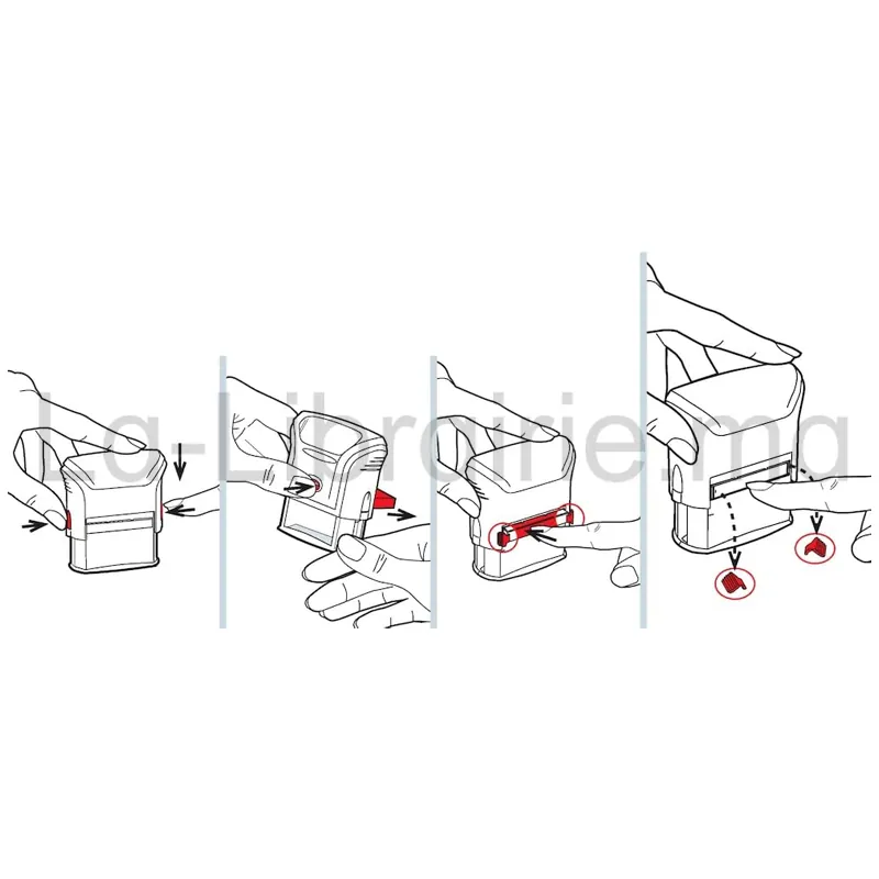 Cartouche d’encrage bleue pour tampon encreur automatique Trodat Printy