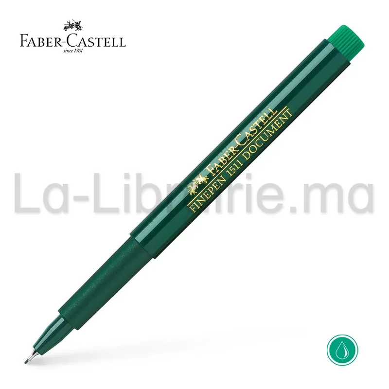 Feutre vert Faber-Castell Finepen 1511 documents 0,4 mm