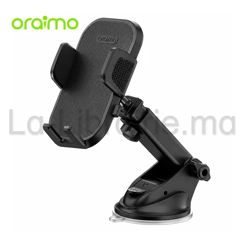 Support voiture Oraimo Hydra 3 avec ventouse puissante et rotation 360° ajustable